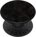 PopSockets: PopGrip Expanding Stand and Grip with a Swappable Top for Phones & Tablets - Black Vegan Leather