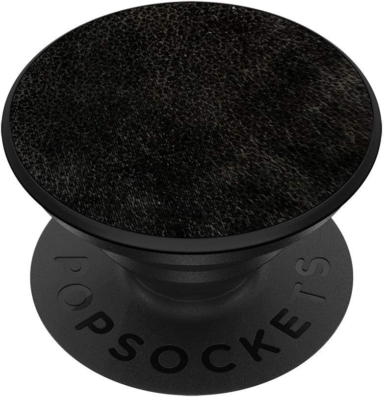 PopSockets: PopGrip Expanding Stand and Grip with a Swappable Top for Phones & Tablets - Black Vegan Leather