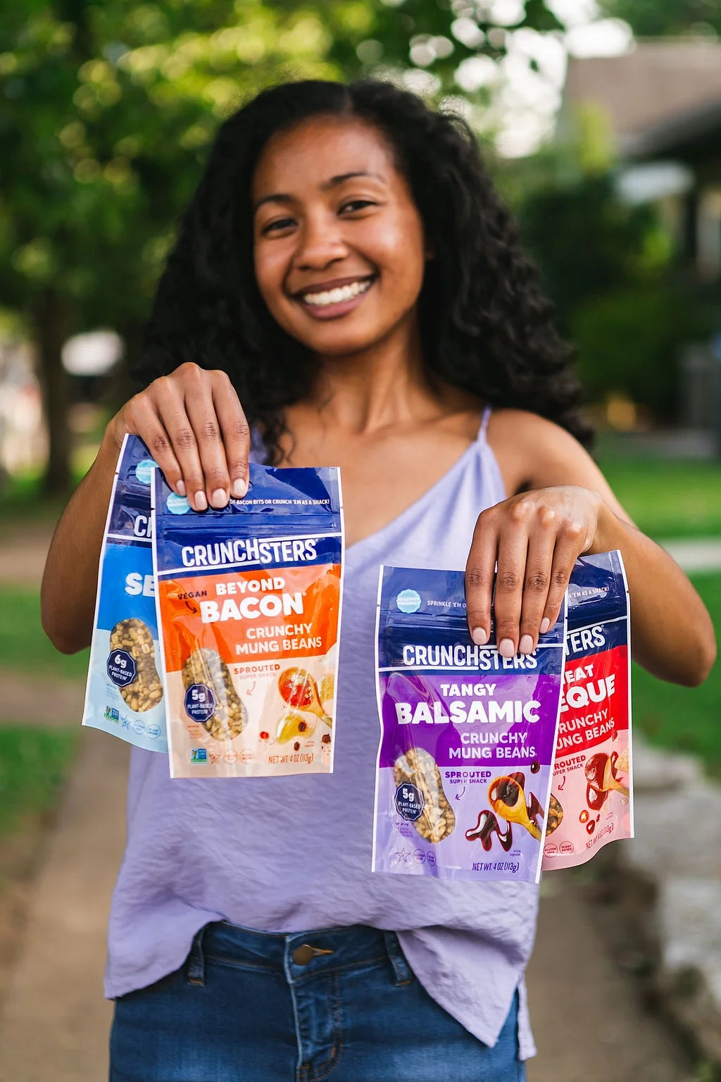 Crunchsters Sprouted Protein Snack Beyond Bacon 4oz 6-Pack W506797