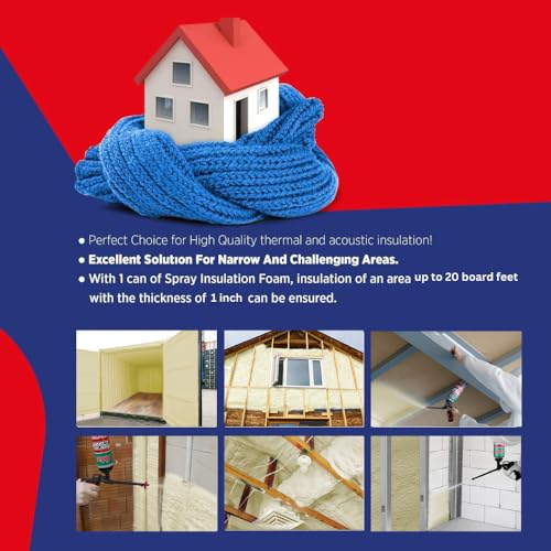 Akfix Thermcoat Spray Foam Insulation Kit, Closed Cell Polyurethane, Gun & Cleaner Included E708271