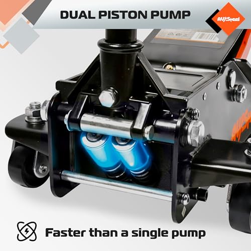 Low Profile Floor Jack 3 Ton Heavy Duty Hydraulic with Dual Pistons U580433