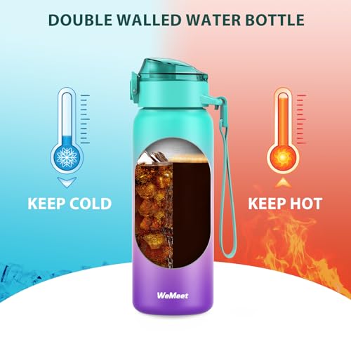 32oz Stainless Steel Insulated Water Bottle with Straw Lid B367