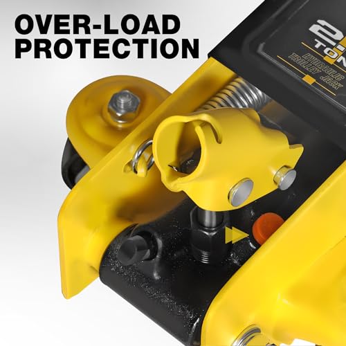 YELLOW JACKET 2.5 Ton Trolley Jack with Carrying Case, 5500 lb Capacity N593266