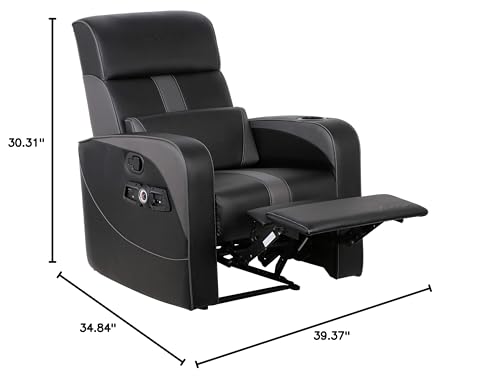 X Rocker Gamma Recliner Gaming Chair with Bluetooth Audio and Footrest, Black L57269