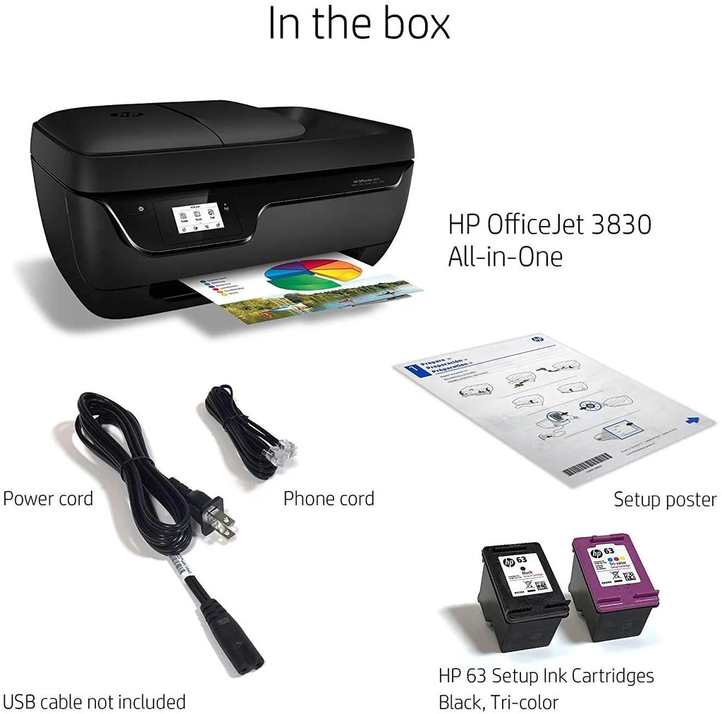 HP OfficeJet 3830 All-in-One Wireless Printer (K7V40A) F853714