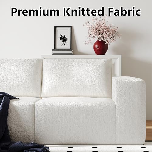 Cloud Modular Sectional Couch with L-Shape Chaise, White D960714