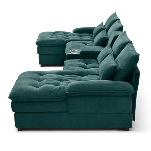 Oversized Modular Sectional Sofa with Movable Ottoman E909