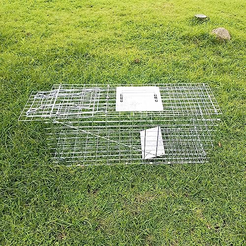 Collapsible Humane Live Animal Cage Trap 2-Door 24"x8.5"x7.5" C471