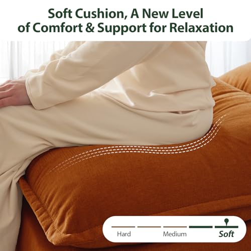 Cloud Couch Sectional L Shaped Modular Sofa Chenille Ivory Beige U4155