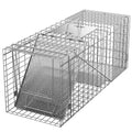 ZENY Live Animal Cage Trap 32" X 12.5" X 12" Steel Cage Catch Release Humane Rodent Cage for Rabbits, Stray Cat, Squirrel, Raccoon, Mole,Opossum, Skunk & Chipmunks