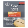 Dove Men+Care Soap Bar For Smooth and Hydrated Skin Care Skin Defense Effectively Washes Away Bacteria While Nourishing Your Skin 3.75 oz, Cream, 2 Count