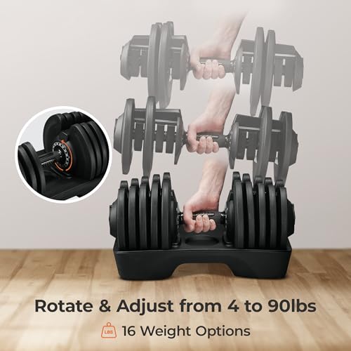 Lifepro Adjustable Dumbbells 6-in-1 Weight Set for Home Gym M303975
