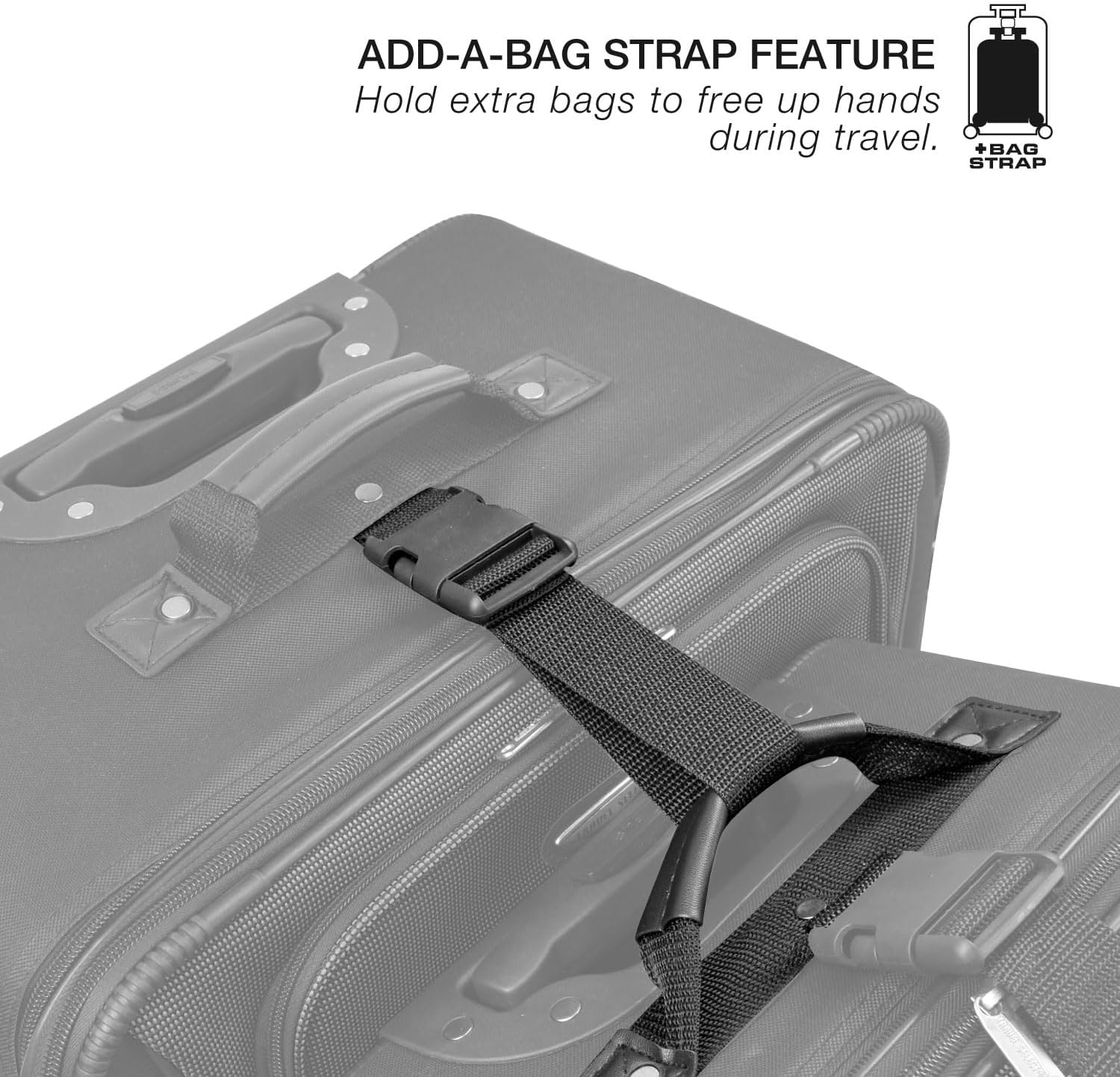 Travel Select Amsterdam Expandable Rolling Upright Luggage 2-Piece Set Navy U98533