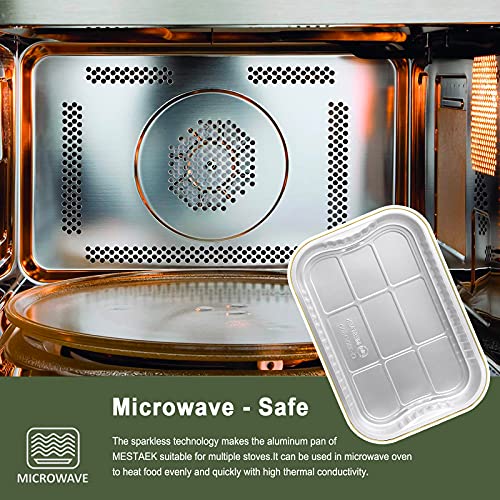 Aluminum Foil Pans with Lids and Handle (5 Pack), Sturdy Heavy Duty I7598