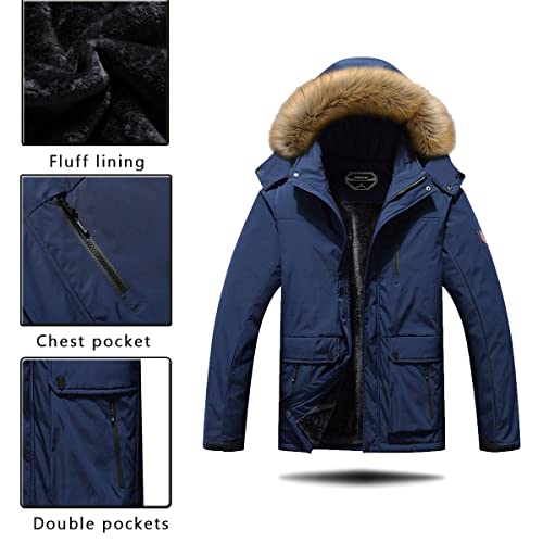 MOERDENG Men's Winter Ski Jacket Waterproof Hooded C811220