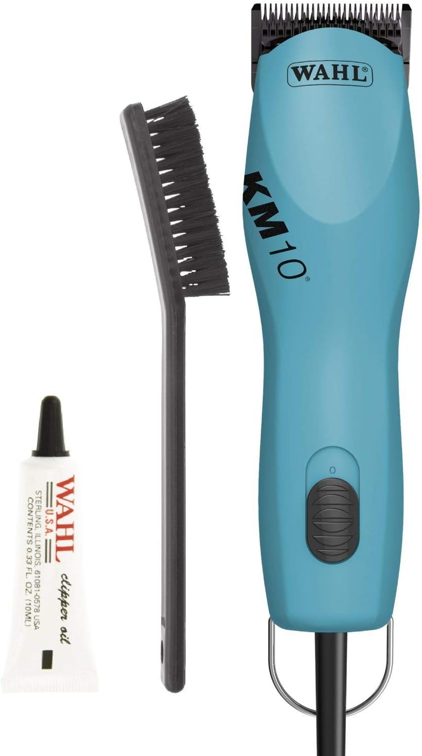 WAHL KM10 2 Speed Brushless Animal Clipper with Bonus 4 oz. Oil, Turquoise O2358