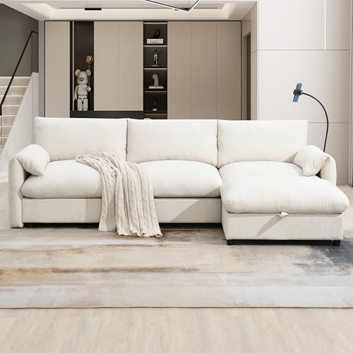 Oversized Modular Sectional Sofa with Movable Ottoman E909
