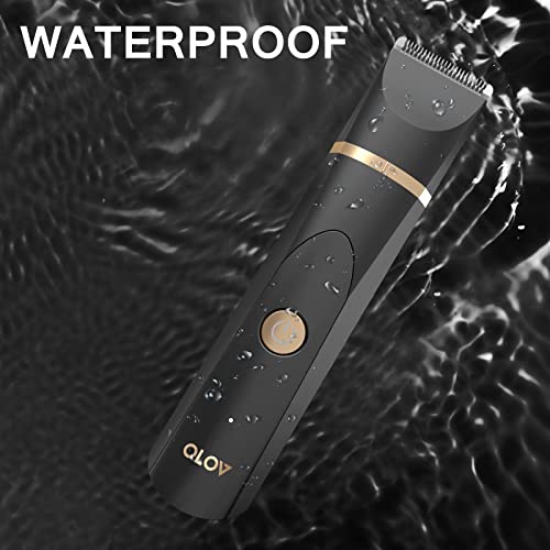 OLOV Electric Body Hair Trimmer for Men with Ceramic Blade, USB Recharge Dock G2443