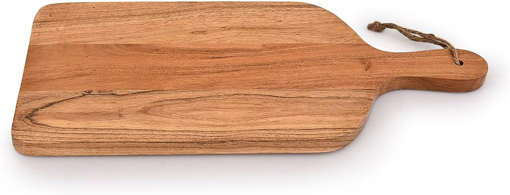 Acacia Wood Cutting Board with Handle for Kitchen, Cheese and Serving H79521