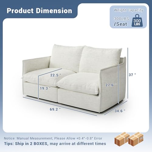 Cloud Modular Sectional Sofa, Waterproof Down Filled, High Backrest 5 Seater, Dark Gray J53470