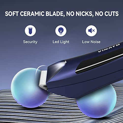 Electric Body Hair Trimmer for Men, Waterproof Ball Shaver with USB Recharge Dock F8511