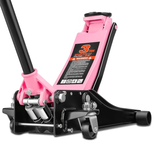 Auto Dynasty 4 Ton Low Profile Floor Jack, Heavy Duty Steel Hydraulic, Yellow B7990