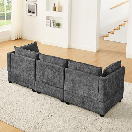 Oversized Modular Sectional Sofa with Movable Ottoman E909
