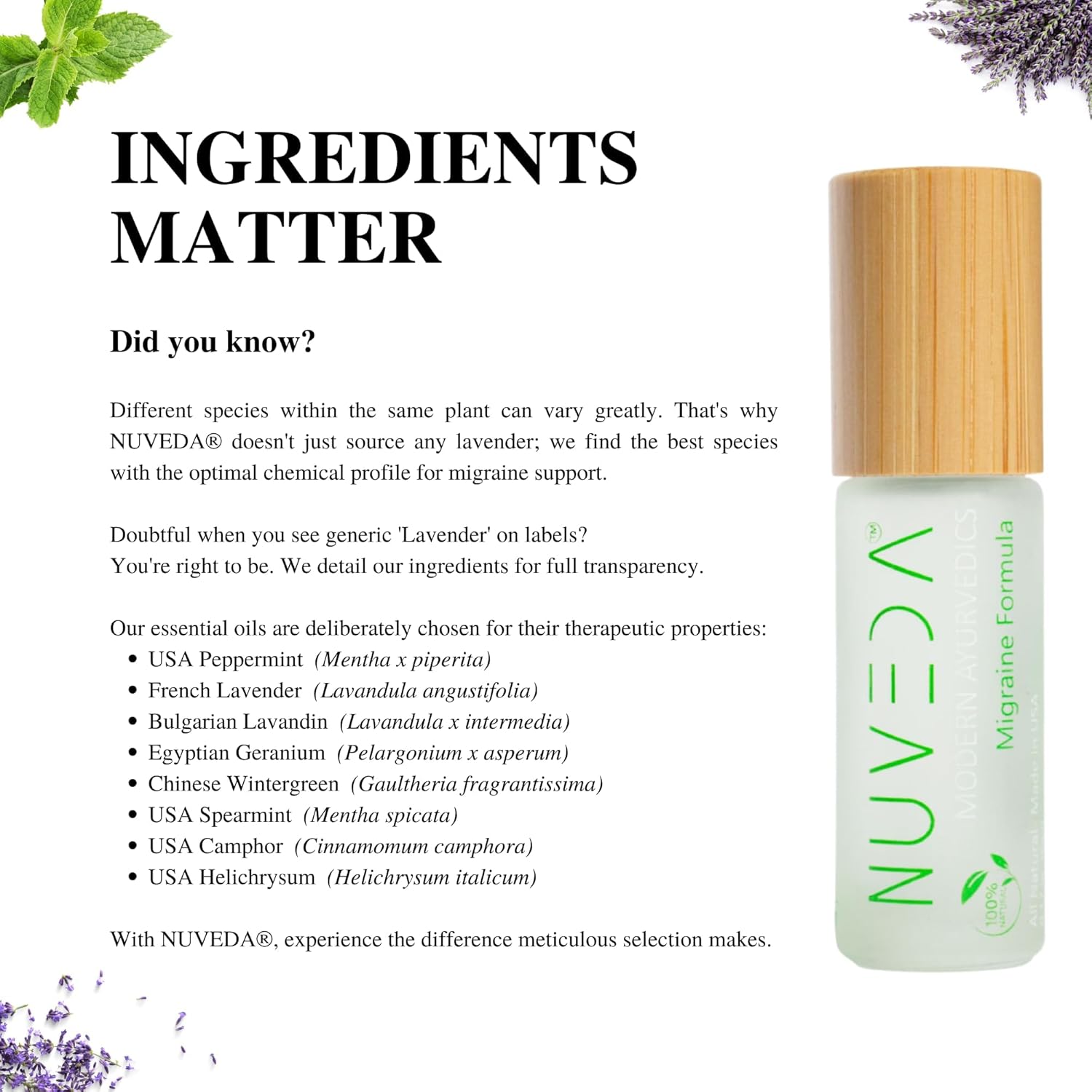 NUVEDA® Advanced Migraine Formula All Natural Headache Stick Roll On H1697