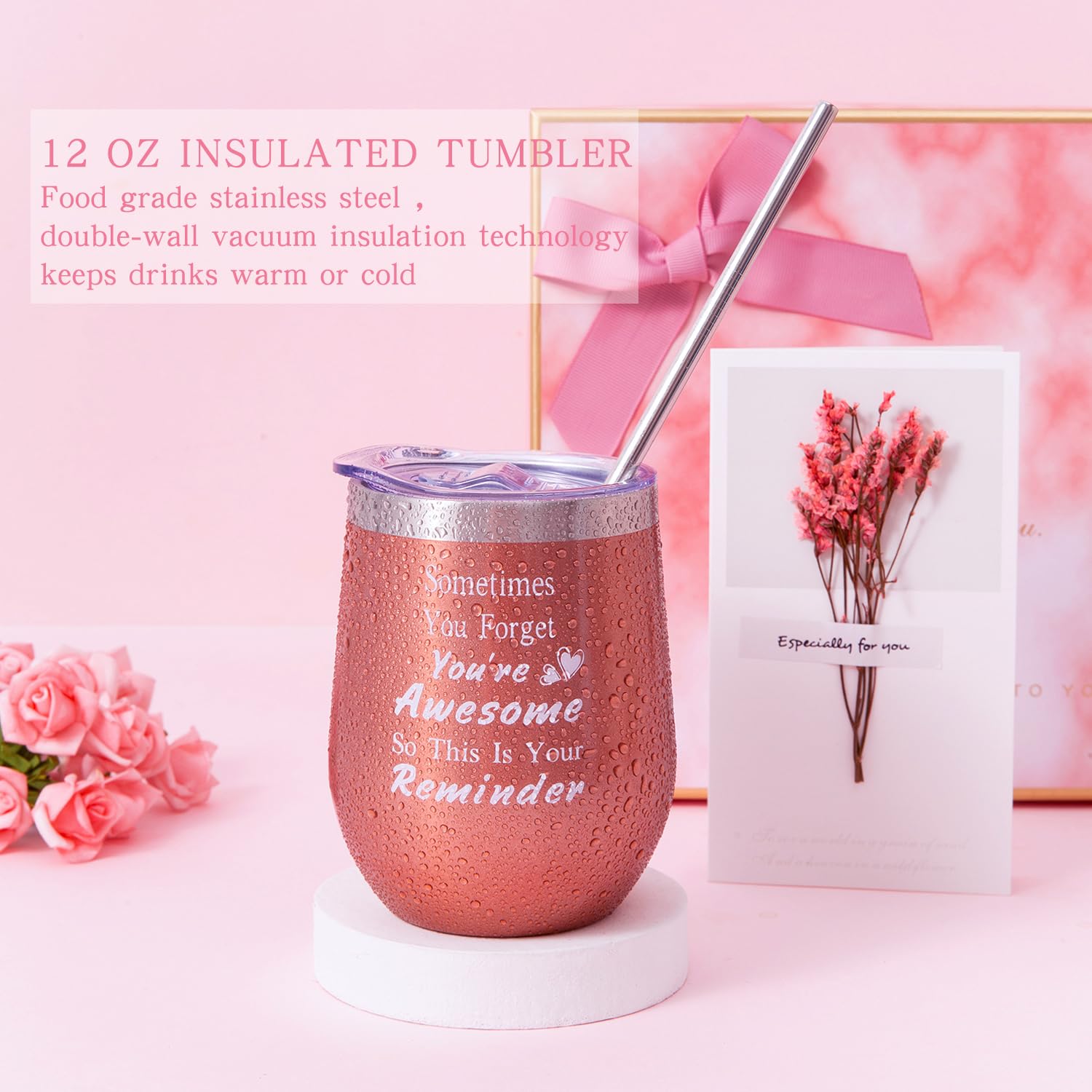 Pink Gift Box for Women Self Care Birthday Care Package D35382