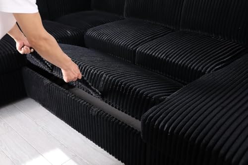 Eafurn 6 Seater U Shaped Sleeper Sectional Sofa Bed with Storage F82821
