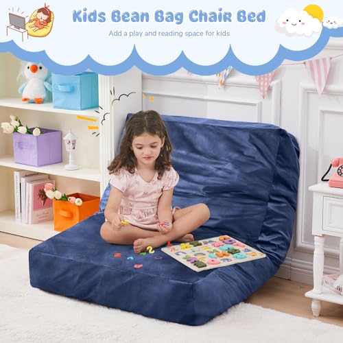 Giant Bean Bag Chair for Adults Convertible Bed with Microfiber Cover Charcoal G62613