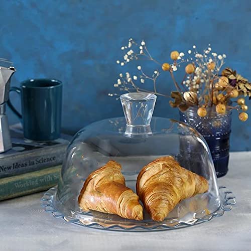 Glass Cake Stand with Dome 10 inch Serving Platter P128