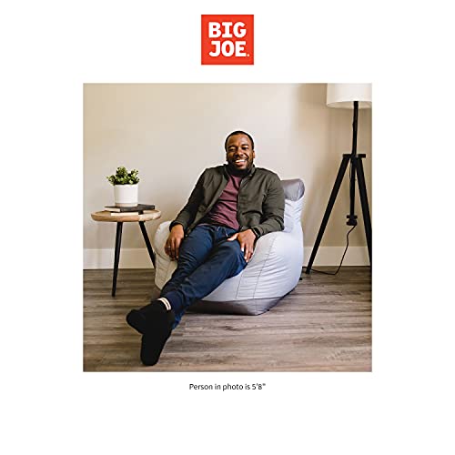 Big Joe Dorm Bean Bag Chair with Drink Holder, Black Smartmax, 3 ft Q1693
