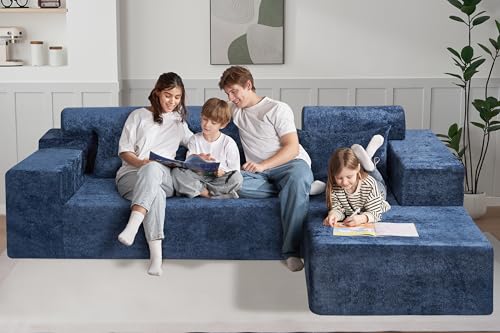 HABUTWAY 105" L-Shape Modular Sectional Sofa, Grey Velvet G848557