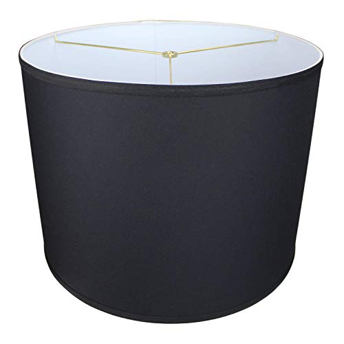 FenchelShades.com 18" Top Diameter x 18" Bottom Diameter 14" Height Cylinder Drum Lampshade USA Made (Linen Cream)