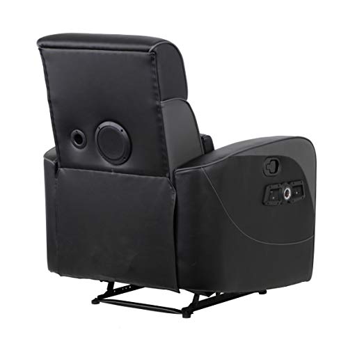 X Rocker Gamma Recliner Gaming Chair with Bluetooth Audio and Footrest, Black L57269