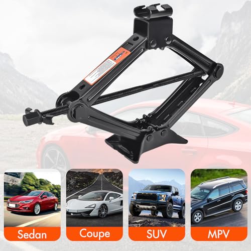 Car Jack Kit 2 Ton Scissor Jack with Lug Wrench for Car SUV A198