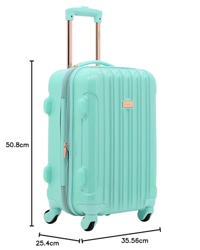kensie Women's Alma Hardside Spinner Luggage, Midnight Blue, Carry-On 20-Inch K96456