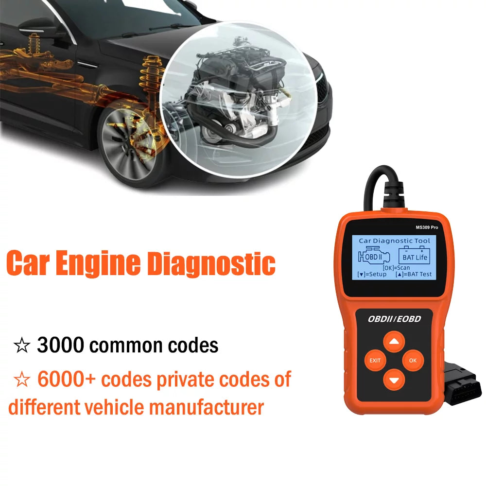 OBD2 Scanner Code Reader Car Diagnostic Tool Battery Tester O706