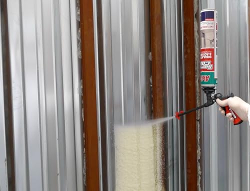 Akfix Thermcoat Spray Foam Insulation Kit, Closed Cell Polyurethane, Gun & Cleaner Included E708271