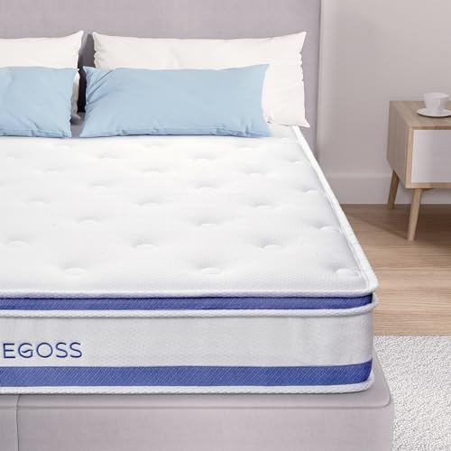 Twin Mattress, 10 Inch Twin Mattress Hybrid, Twin Size Mattress in a Box with Memory Foam & Individual Pocket Spring, Twin Mattress Medium Soft Feel Motion Isolation for Pressure Relief