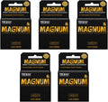 Trojan Magnum Condoms Large Lubricated Latex - 3 ct, Pack of 5