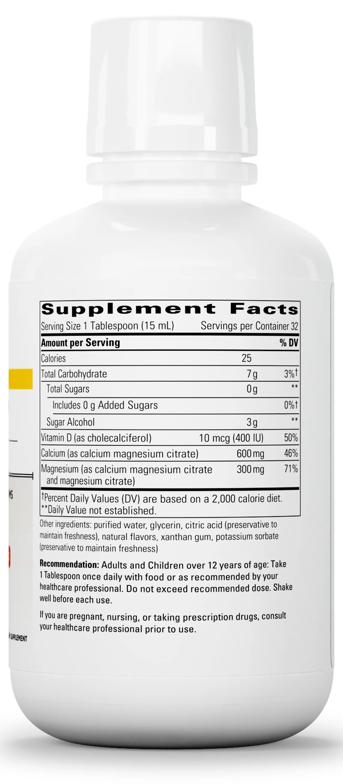 Integrative Therapeutics Liquid Calcium Magnesium with Vitamin D, Orange Vanilla, 16 fl oz T32749
