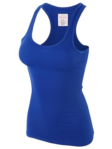 Women's Slim Fit Racerback Ribbed Tank Top Z301