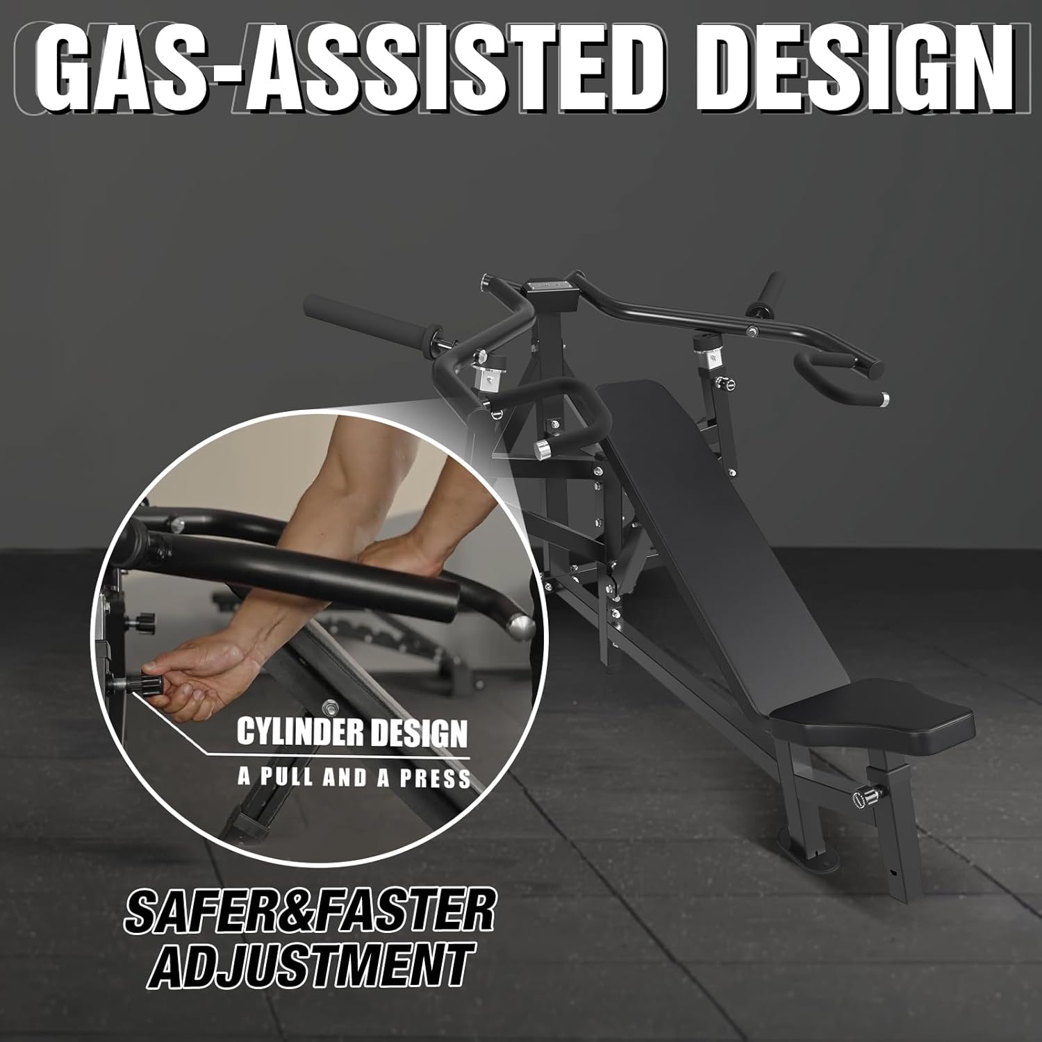 GMWD Chest Press Machine with Independent Converging Arms for Home Gym Y4530