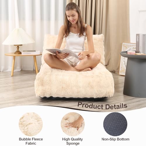 Comfy Lazy Floor Sofa Bean Bag Chair for Adults, Brown B5496