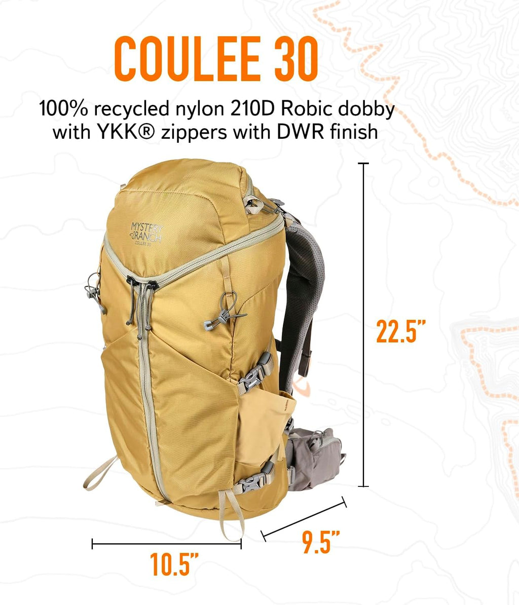 Mystery Ranch Coulee 30 Backpack - Lightweight Hiking Daypack, 30L, L/XL, Coriander F879240