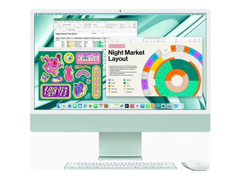 Apple iMac 24" 4.5K Retina Display M3 8GB RAM 256GB SSD Q1787