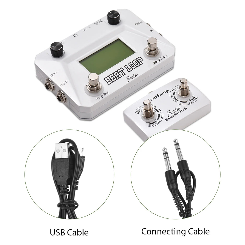 Nebublu Audio Effect Machine Pedal 40 Drums LCD Display 3.5mm Input J32853