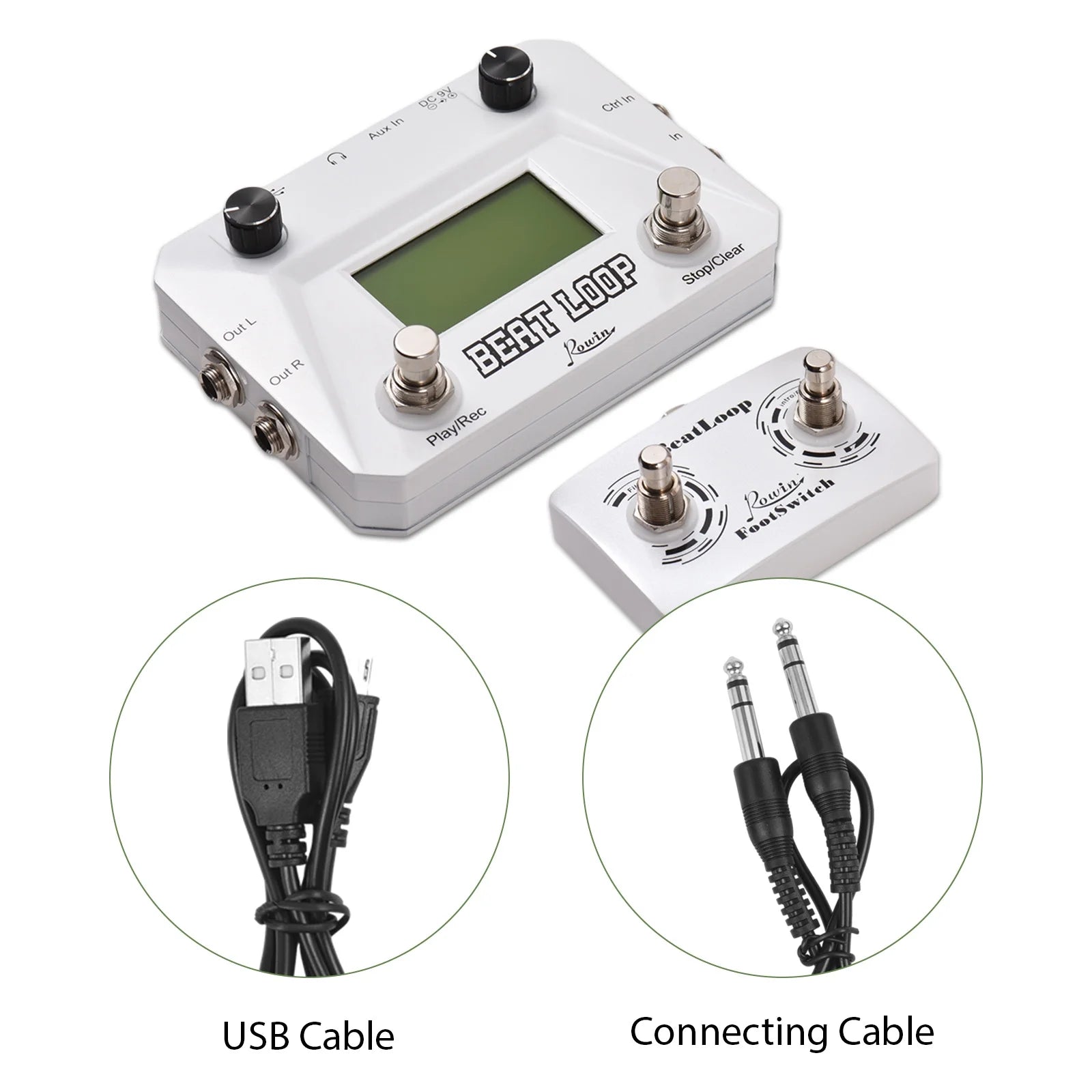 Nebublu Audio Effect Machine Pedal 40 Drums LCD Display 3.5mm Input J32853